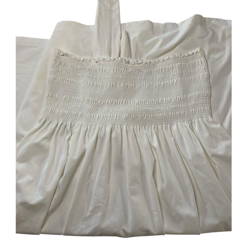 Title Nine White Twist Halter Swim Dress - Picture 2 of 7